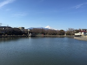 丸池からの富士山の眺望
