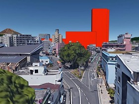 三島駅南口再開発事業・完成後のCGイメージ